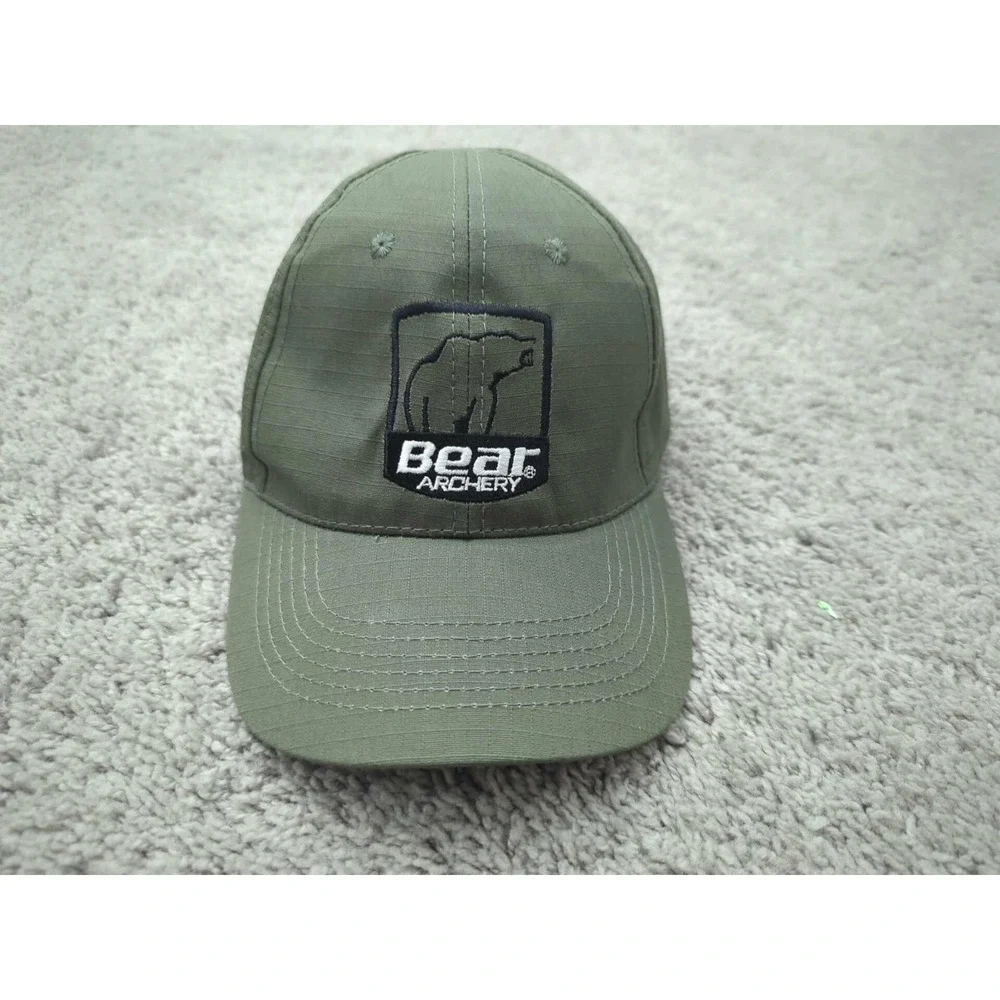 Bear Archery Hat Cap Mens OSFA‎ Hook & Loop Embroidered Green